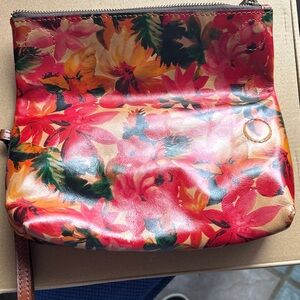 Patricia Nash Multicolor Floral Leather Wristlet